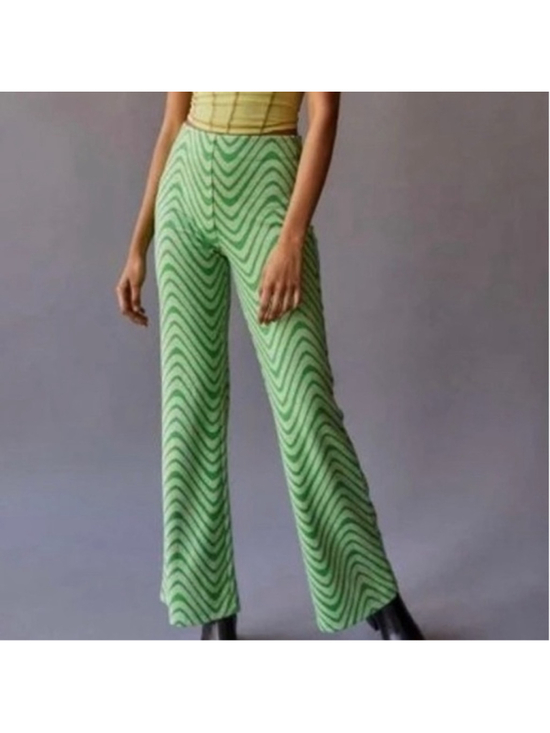 Urban Outfitters Pants - Urban Outfitters High waisted flared green groovy 70s
pants women’s size small